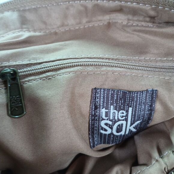 The Sak Heritage Hobo Shoulder Bag Leather Crochet Purse 2015 Brown Vintage Bag - Picture 12 of 16